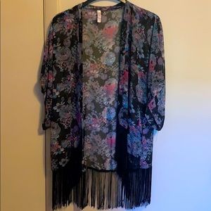 Floral pattern kimono